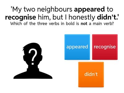 Parts of Speech: Read the sentence & choose the correct answer to show which word does not belong to the category given.