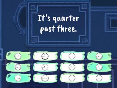 Time(quarter to\quarter past\half past)