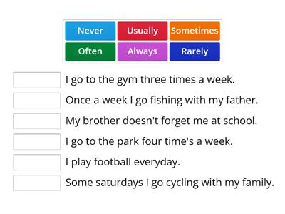  Frequency Adverbs 