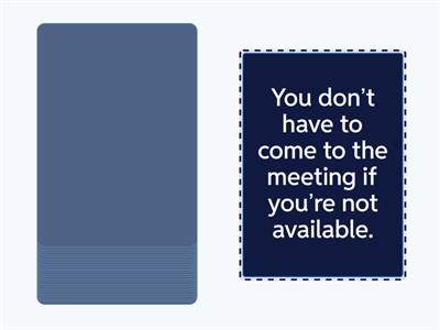 B1: Modals of obligation; reading examples