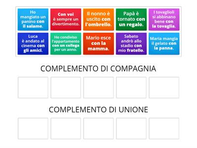 COMPLEMENTO DI COMPAGNIA o COMPLEMENTO di UNIONE