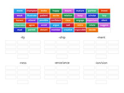 Word Formation. Noun Suffixes