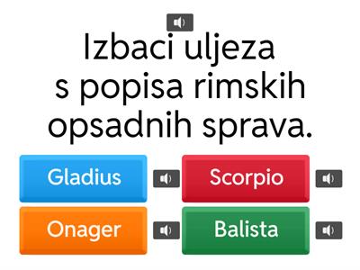 Latinski jezik - kviz znanja - Rimska vojska