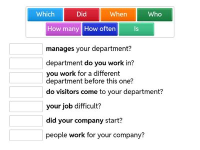 Business Result Pre Intermediate U4 Questions Warm Up p28