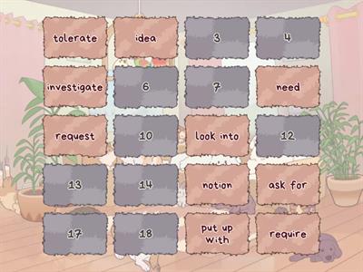 formal and informal language matching pairs