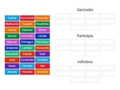 Formas nominais dos verbos