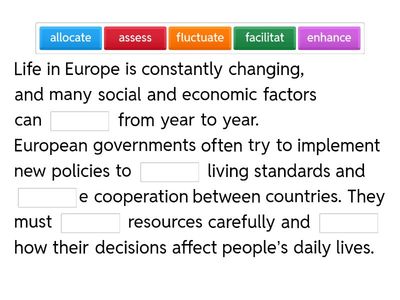 life in Europe - vebrs B2-C1