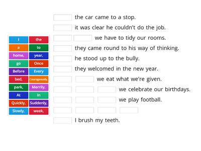 Adverb sentence openers