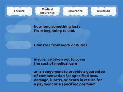 Match expressions with their meaning 