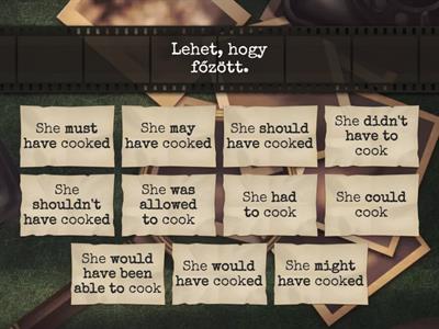 Modals  in the PAST  -  with 'cook' 