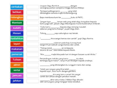 Latihan Imbuhan Akhiran Tahun 4