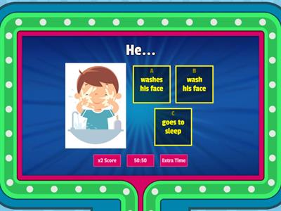 HE/SHE DOES/THIRD PERSON PRESENT SIMPLE / BRIGHT IDEAS 3 UNIT 2