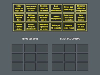 “Retos seguros vs retos peligrosos”.