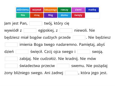 10 Przykazań Bożych