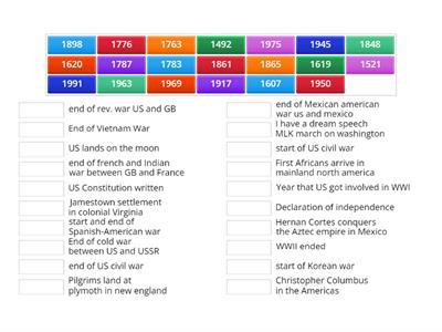 APUSH Dates