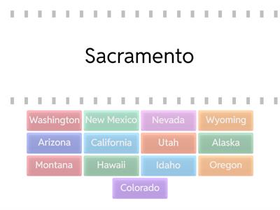 The West- States and Capitals