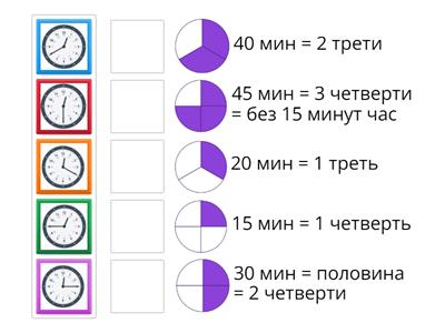 Часы и доли