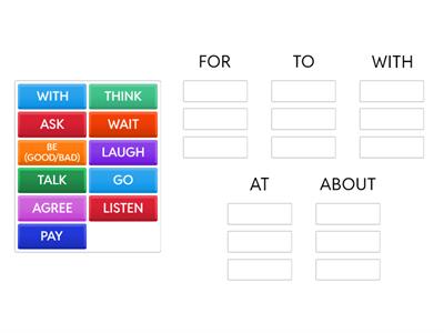 Verbs + prepositions