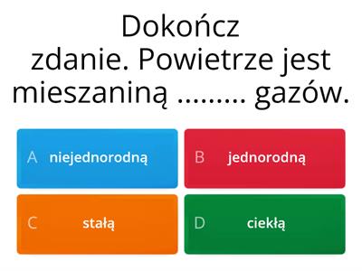 Składniki powietrza i rodzaje przemian jakim ulegają