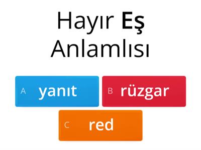 Eş-Zıt Anlam 1. 2. 3. Sınıflar