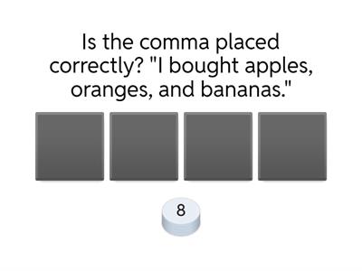 Comma Placement Quiz