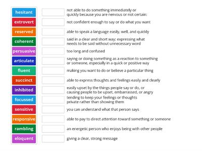 Communication vocabulary