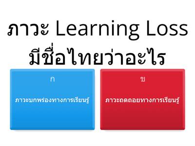 แฟนพันธุ์แท้ Learning Loss 