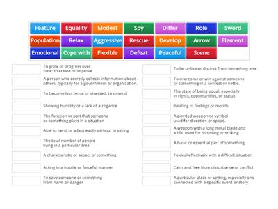 perfecting vocabulary page 88-quiz game