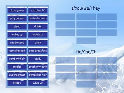 5/A Subject-verb sorting 
