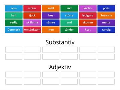 Substantiv och adjektiv