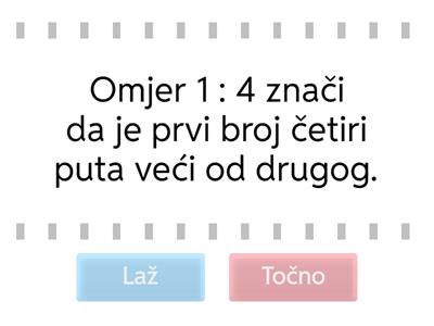 Proporcionalnost, omjeri