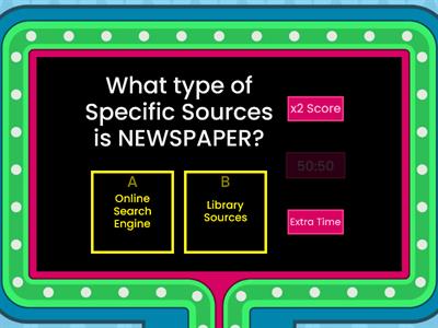 The Specific Sources - English 7