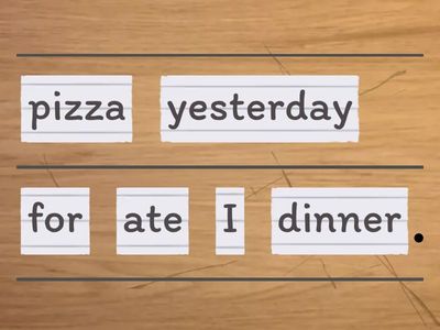 Past Simple Unjumble