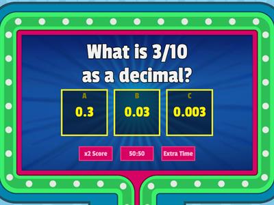 Fractions & Decimals