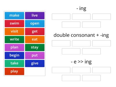 Present Continuous /Group Sort