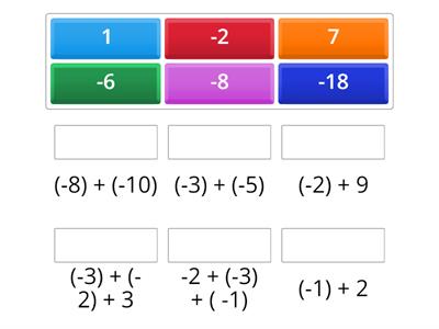 Adding Integers ( Starter ) 
