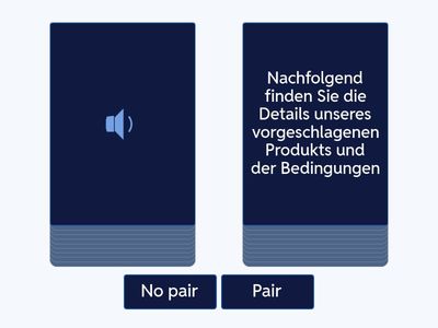 Pair or no pair Phrases for Offers - audio