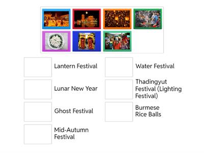 Matching Festivals (Burmese and Taiwanese)