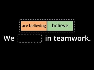 Present continuous and stative verbs