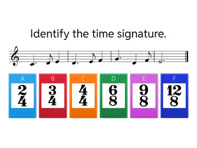 Time signatures 16:  2/4  3/4  4/4  6/8  9/8  12/8