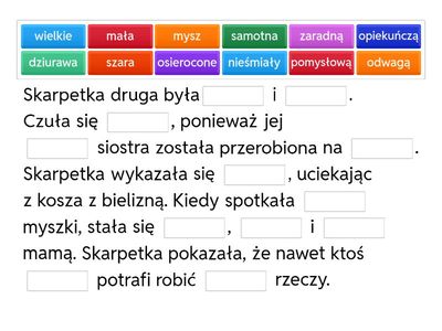 Opis skarpetki drugiej