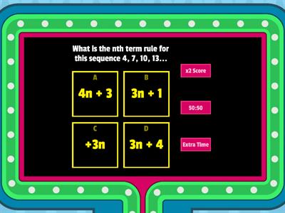 Nth term and sequence quiz s6