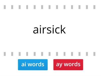 ai and ay words