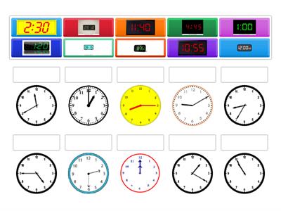 Analogue & Digital Time - Matching Activity