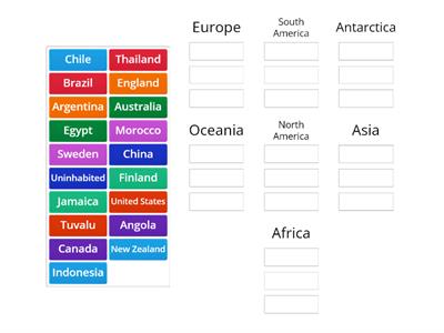 Countries & Continents