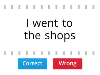 Irregular past tense- true or false