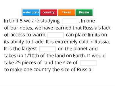 Unit 5: Russia (SCAPE)