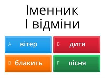 Українська мова. Відміни іменників 