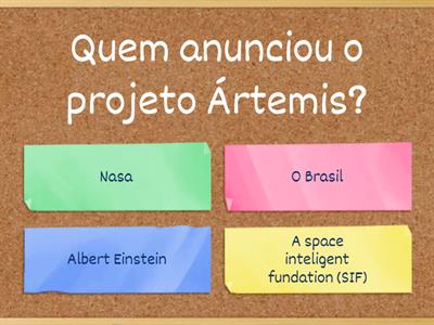 QUIZ SOBRE O PROJETO ÁRTEMIS 