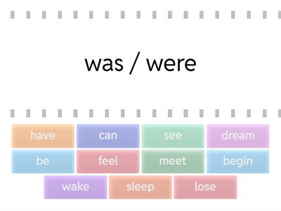 Matching irregular verbs - English Globe 